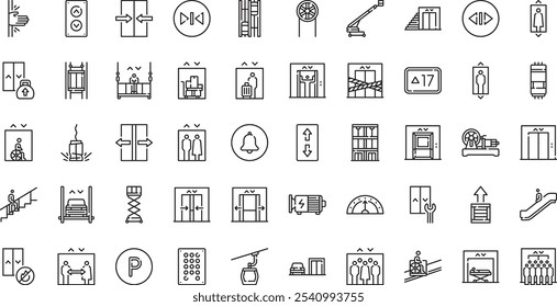 Elevator icons High-Quality Vector Icons Collection with Editable Stroke. Ideal for Professional and Creative Projects.