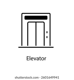 Elevator icons vector stock illustration.