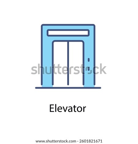 Elevator icons vector stock illustration.