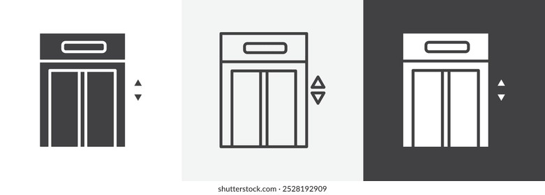 Elevator icon.Trendy modern flat linear vector illustration on white background.