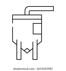 elevator industry production building line icon vector. elevator industry production building sign. isolated contour symbol black illustration