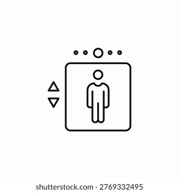 elevator inside building icon sign vector