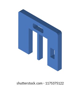 Elevator isometric left top view 3D icon