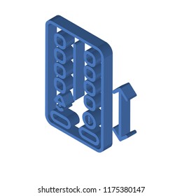 Elevator isometric left top view 3D icon