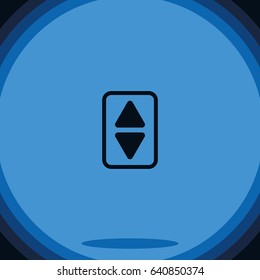 Elevator or lift buttons icon.