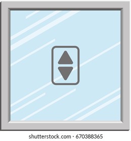 Elevator or lift buttons icon.