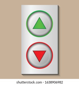 Elevator or lift buttons icon. Up and down elevator buttons. Vector illustration. eps10