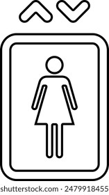 Elevator Lift flat black vector icon.