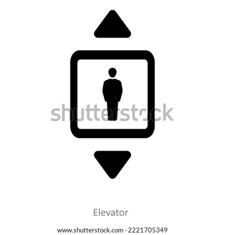 Elevator and lift icon concept