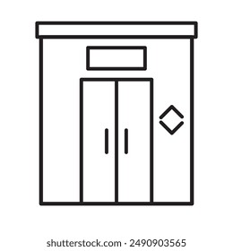 Icono de elevación del elevador hombre, No válido y flechas arriba abajo conjunto de iconos. Ascensor, levanten iconos. Icono de salida