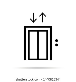 Elevator Lift Icon With Shadow