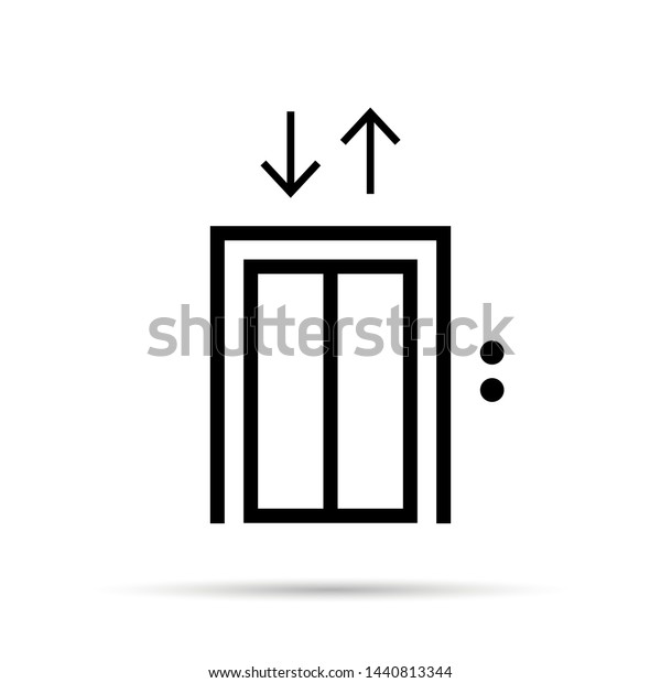 Elevator Lift Icon Shadow Stock Vector (Royalty Free) 1440813344 ...