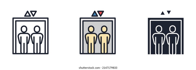 elevator lift icon symbol template for graphic and web design collection logo vector illustration