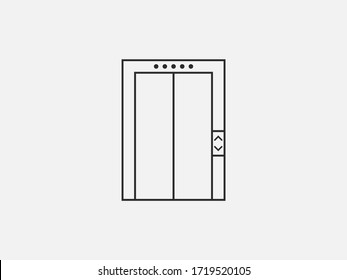 Elevator, lift icon. Vector illustration, flat design.