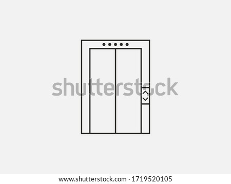 Elevator, lift icon. Vector illustration, flat design.