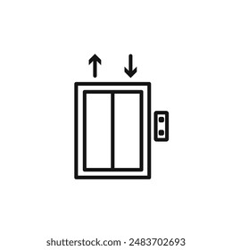 Elevator lift icon vector set collection for web