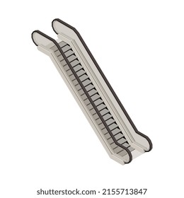Elevator lift isometric composition with isolated image of accessibility appliance on blank background vector illustration