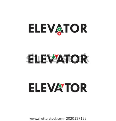 Elevator or lift logo vector. For indoor construction and building interior business company. Apply to web site, application brand start up