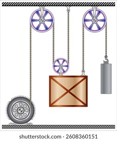 An elevator, lift, is a machine that vertically transports people or freight between levels. They are typically powered by electric motors that drive traction cables and counterweight.