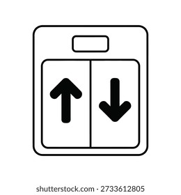 Elevator, lift - pictogram, icon vector illustration isolated