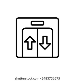 elevator, lift - pictogram, vector icon	