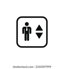 Elevator lift symbol icon isolated on white background