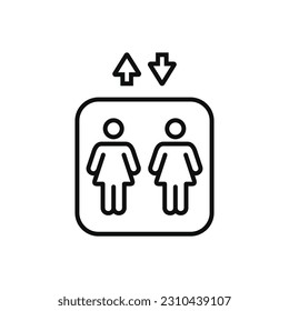 Elevator lift symbol icon isolated on white background