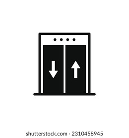 Elevator lift symbol icon isolated on white background
