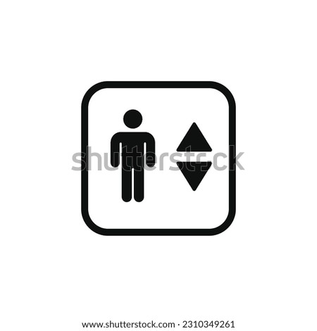 Elevator lift symbol icon isolated on white background
