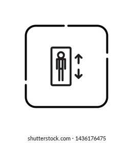 Elevator, lift symbol vector icon