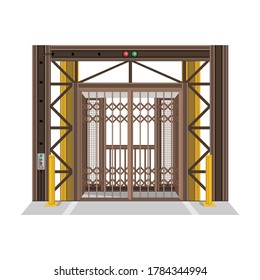 Elevador del icono del vector de elevación.Icono del vector de dibujos aislados en el ascensor de fondo blanco del ascensor.