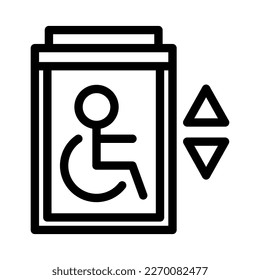 gráfico vectorial de icono de línea de ascensor