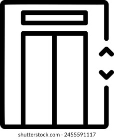 elevator line icon illustration vector