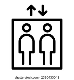 Elevator line icon. Lift outline sign