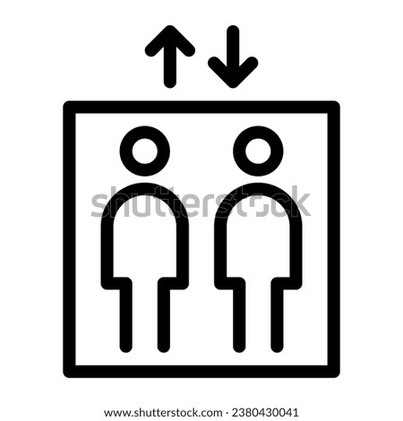 Elevator line icon. Lift outline sign