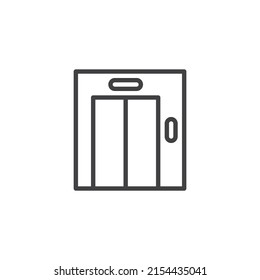 Elevator line icon. linear style sign for mobile concept and web design. Lift outline vector icon. Symbol, logo illustration. Vector graphics