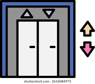 Elevator Line Vector Icon Design
