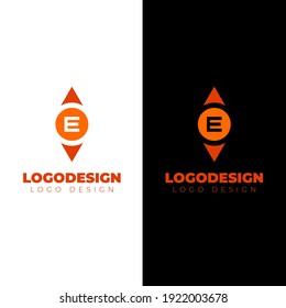Elevator logo design minimal lift logotype vector template