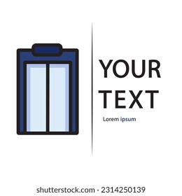 Elevator logo icon vector isolated on white background. for app web logo banner poster icon - Vector