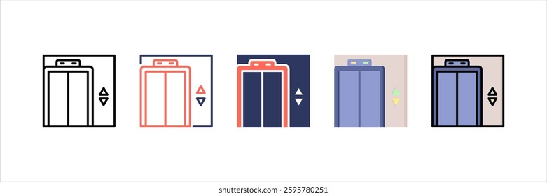 Elevator Multi Style Icon Set