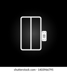 elevator neon icon. Elements of hotel set. Simple icon for websites, web design, mobile app, info graphics