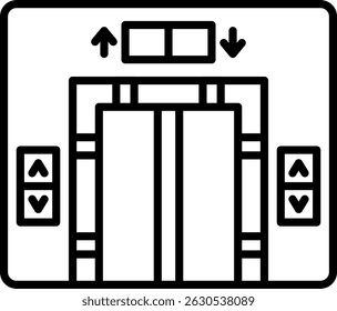 Ascensor Nuevo Vector de diseño de iconos creativos