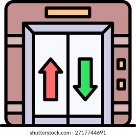 Elevador Novo Vetor de Design de Ícone Criativo