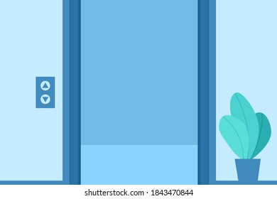 Elevator open door. Clipart image
