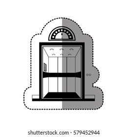 elevator open related icon image, vector illustration