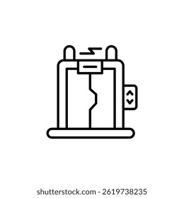 Ilustración de contorno de ascensor que representa la accesibilidad y el Transporte moderno