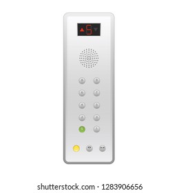 Elevator panel icon with braille. Clipart image isolated on white background