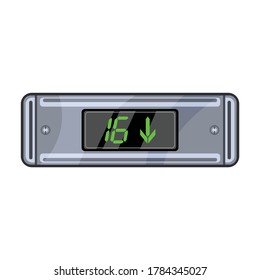 Elevator panel vector icon.Cartoon vector icon isolated on white background elevator panel.