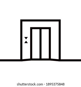 elevator, passenger lift symbol vector icon eps