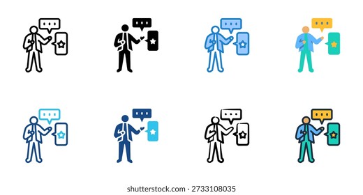 Os ícones do Elevator Pitch definem uma coleção de vários estilos. Traço editável 
